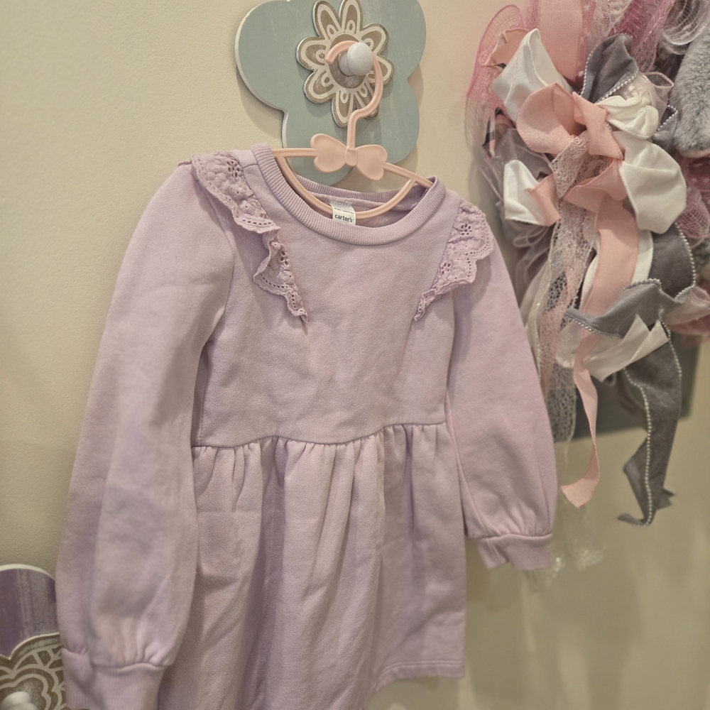 Carter's Light Purple Long-Sleeve Dress